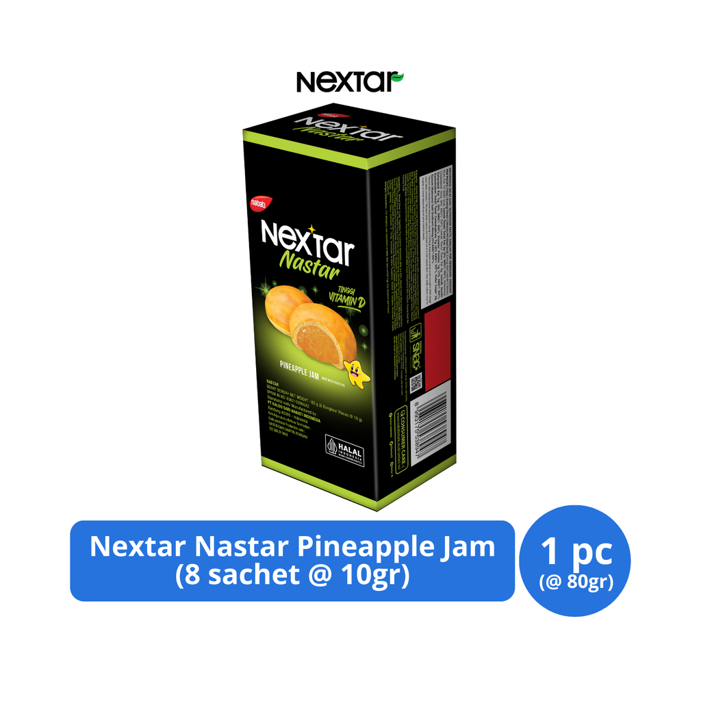 

Nextar Nastar Pineapple Jam 80gr (8s @ 10gr)