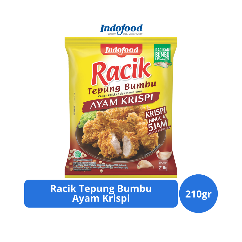 

Indofood Racik Tepung Bumbu Ayam Krispi 210gr