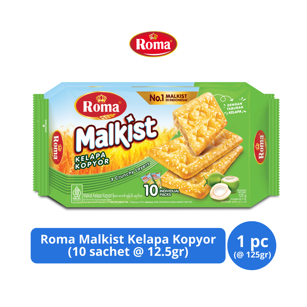 

Roma Malkist Kelapa Kopyor 125gr