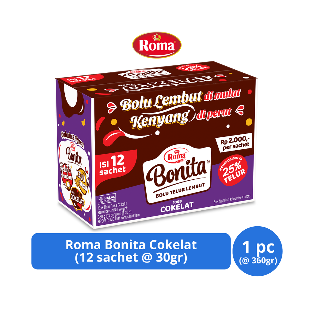 

Roma Bonita Cokelat 12s @ 30gr