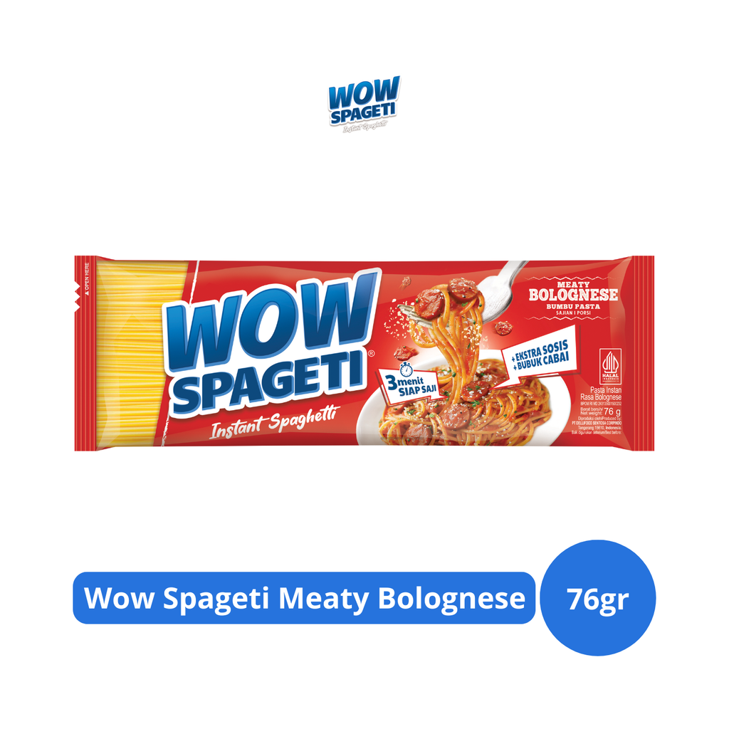 

Wow Spageti Meaty Bolognese 76gr