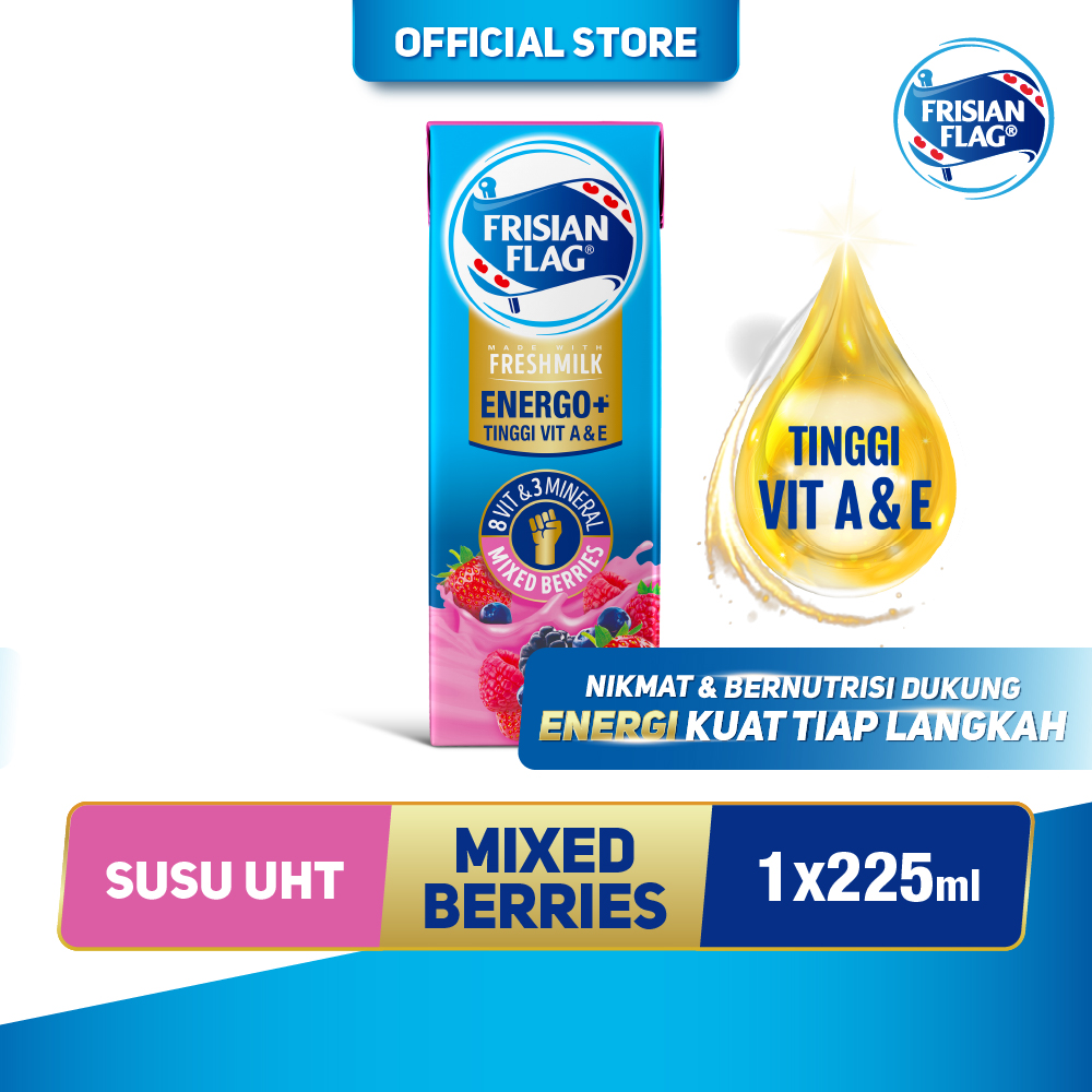 

Frisian Flag ENERGO+ Susu UHT Mixed Berries 225ML