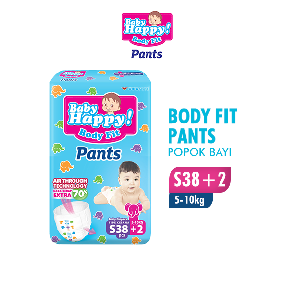 Baby Happy Pants Popok Bayi Celana S 38+2
