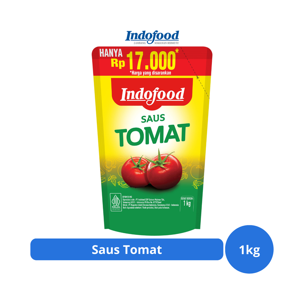 

Indofood Saus Tomat Pouch 1kg