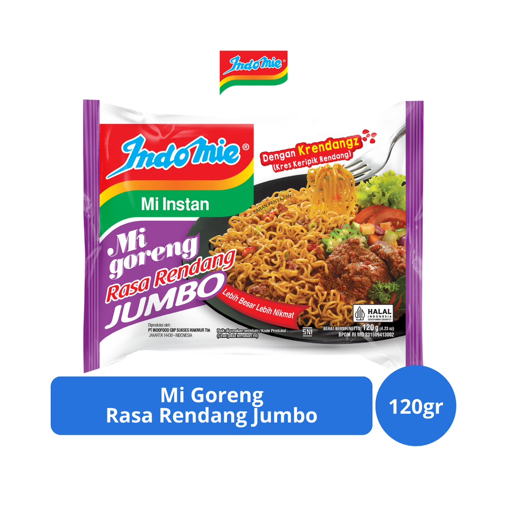 

Indomie Mi Goreng Rasa Rendang Jumbo 120gr