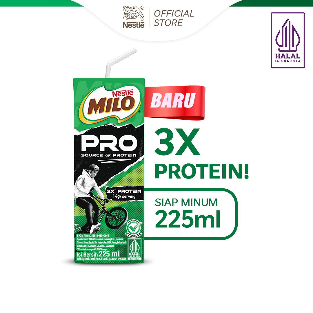 

MILO PROTEIN UHT Susu Cokelat 225ml