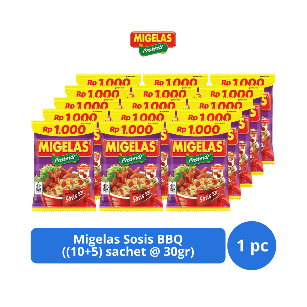 

Migelas Sosis BBQ Renceng (10+5)s @ 30gr