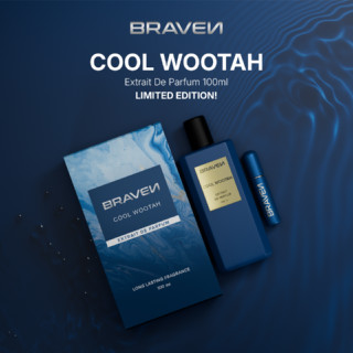 Braven Cool Wootah Extrait De Parfum 100 ML - Parfum Pria Wangi Tahan Lama - Long Lasting - Extrait De Parfum