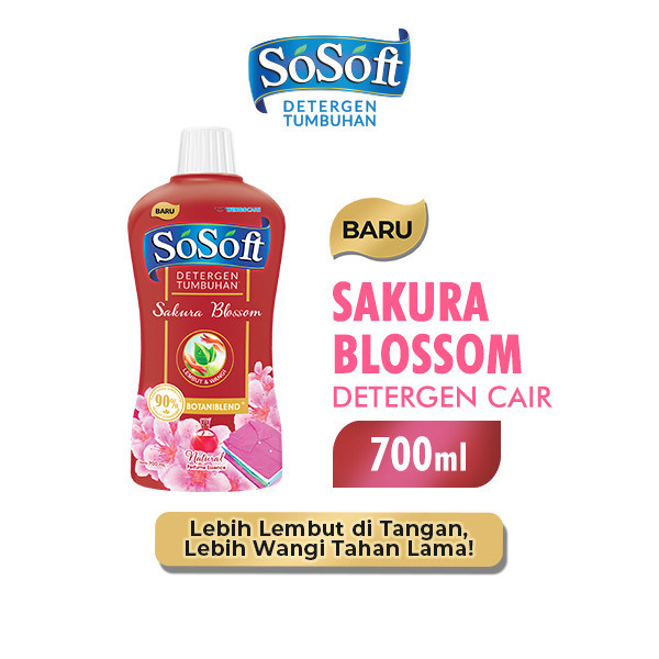 So Soft Deterjen Cair Sakura Blossom Botol 700 ml