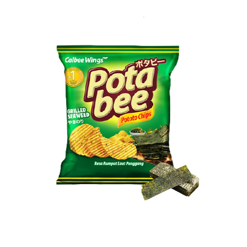 Potabee Keripik Kentang Grilled Seaweed 65 gr - Gambar 2