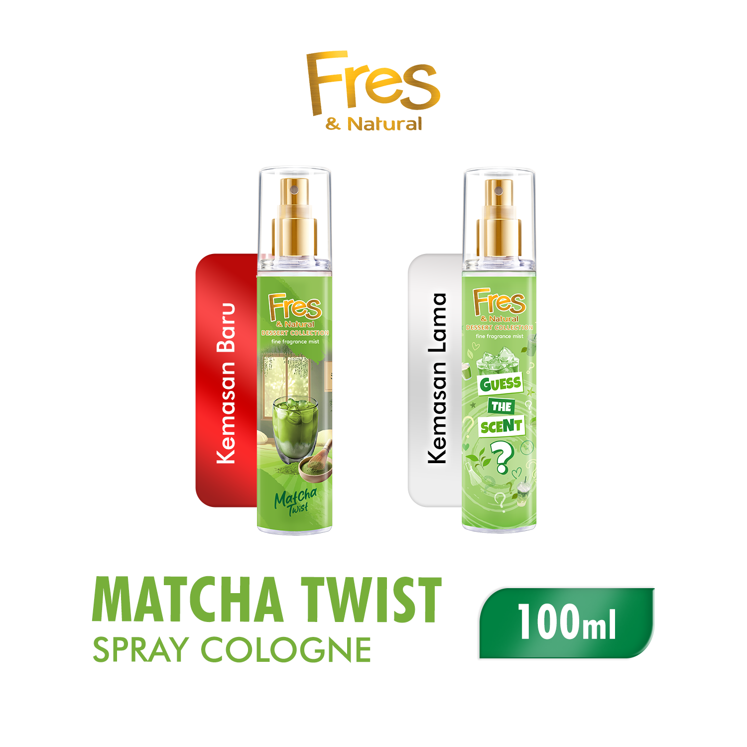 Fres & Natural Matcha Twist Botol 100 ml
