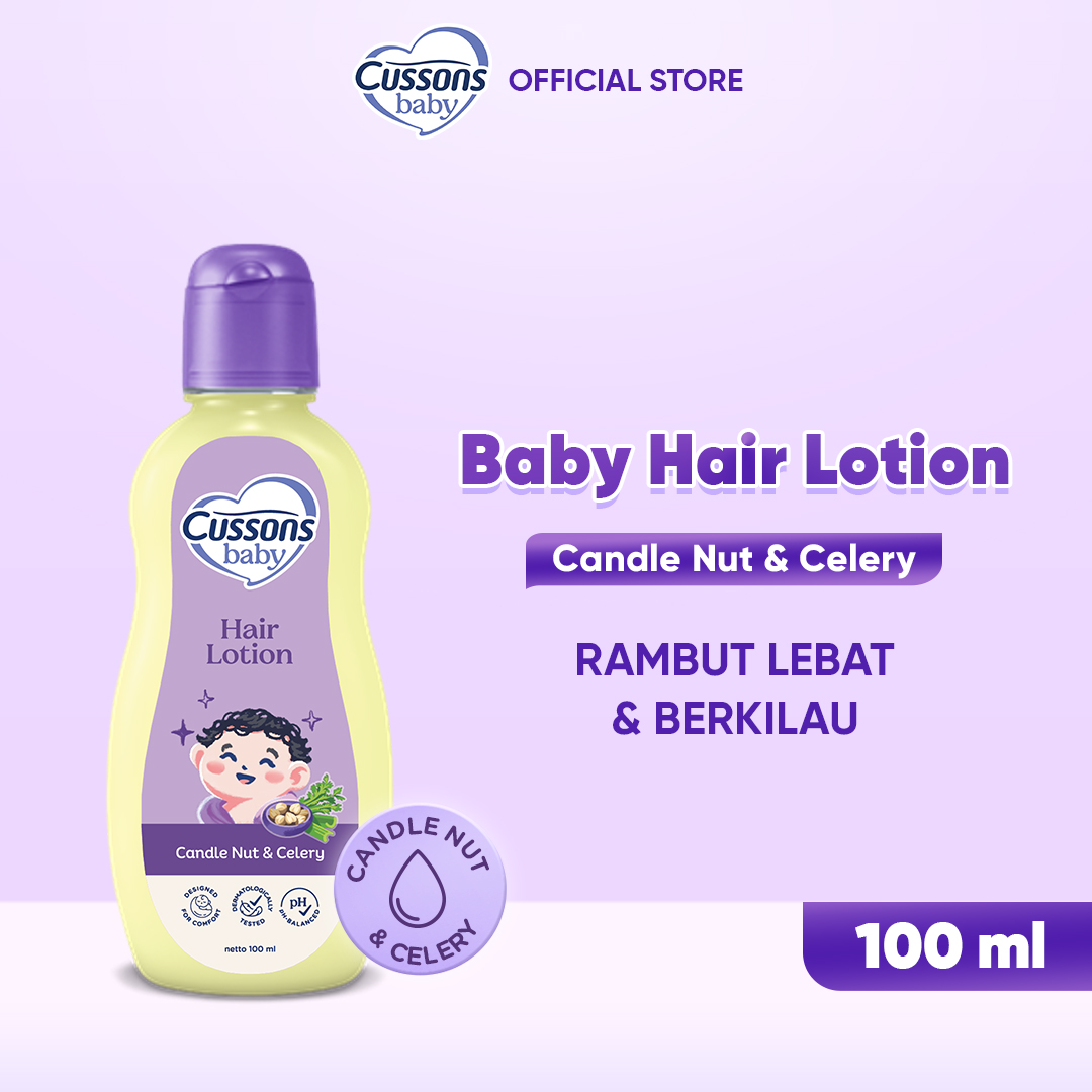 Cussons Baby Hair Lotion Candle Nut & Celery - Losion Rambut Bayi 100ml