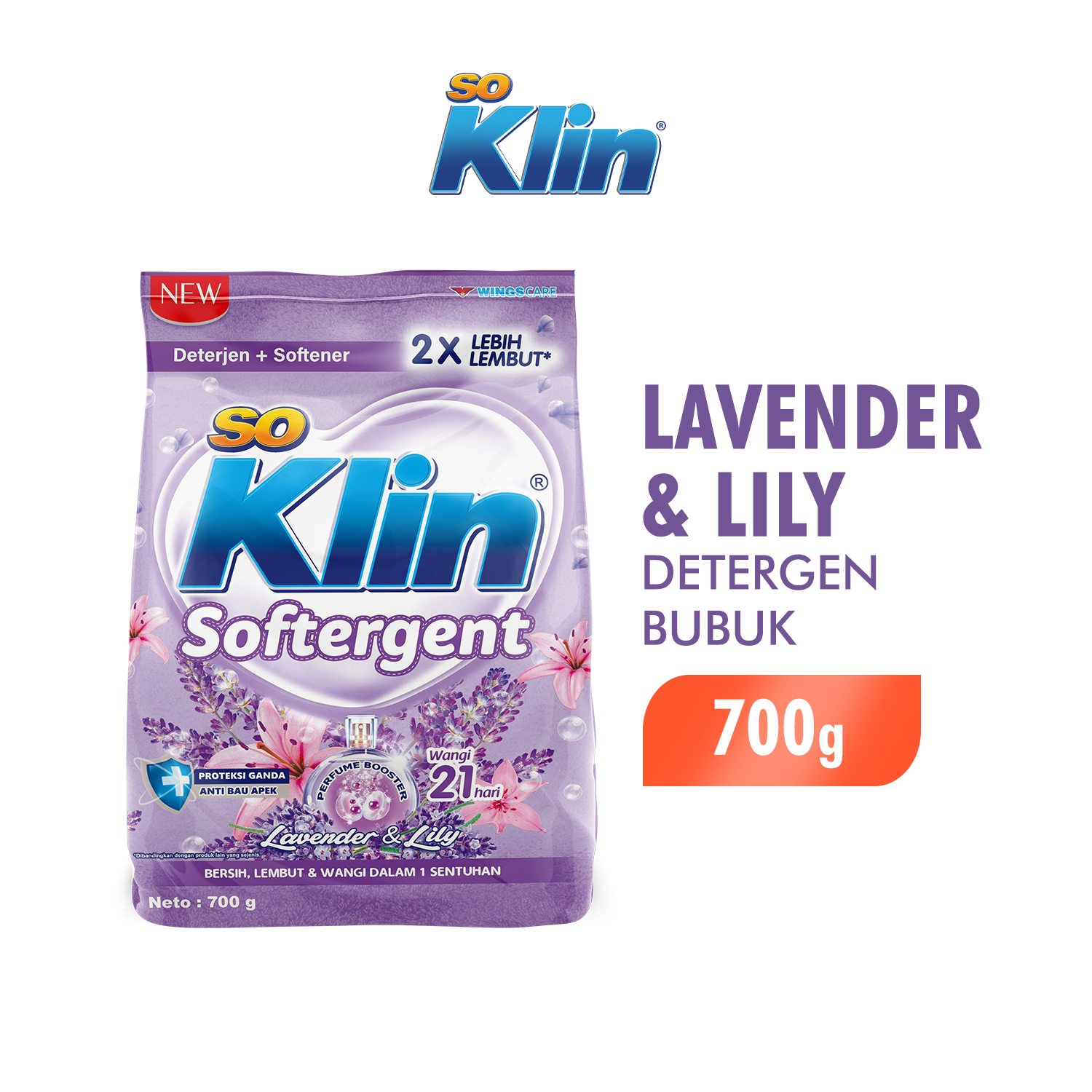 Soklin Deterjen Bubuk Softergent Lavender & Lily 700 gr