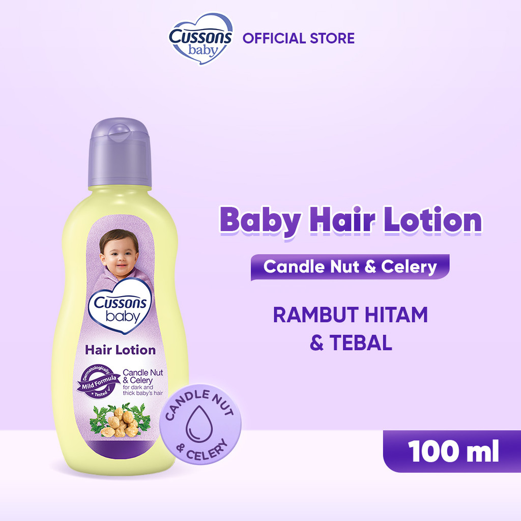 Cussons Baby Hair Lotion Candle Nut & Celery - Losion Rambut Bayi 100ml