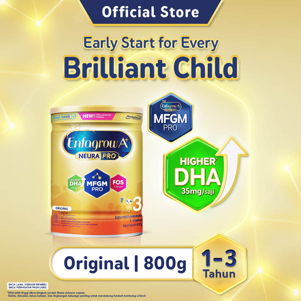Enfagrow A+ 3 Susu Formula Anak 1 - 3 Tahun Original Plain 800 gr