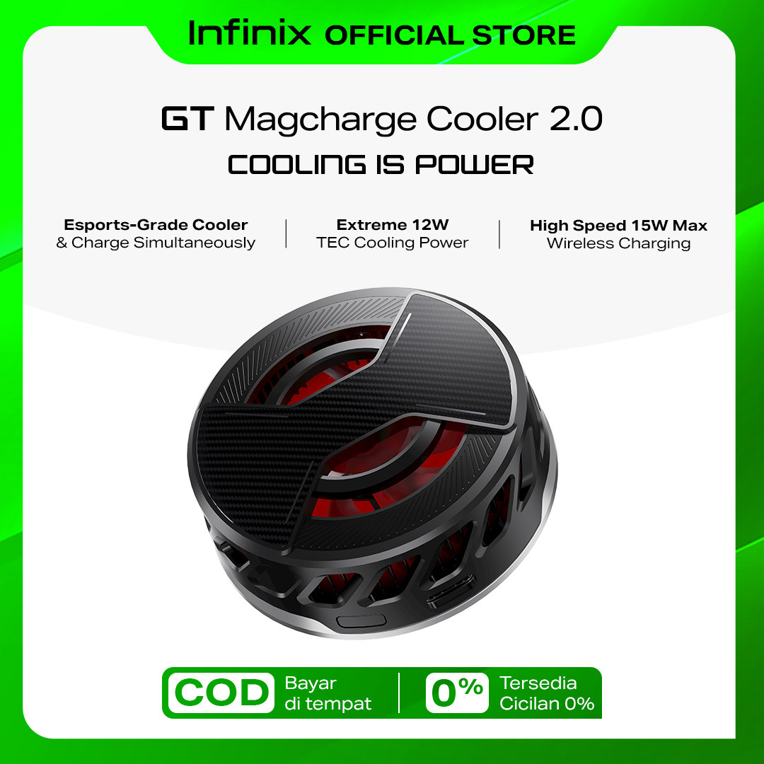 Infinix GT Magcharge Cooler 2.0 - XG05Pro - Extreme 12W Tec Cooling Power - Dynamic RGB Lighting Effects - Speed 5000 RPM