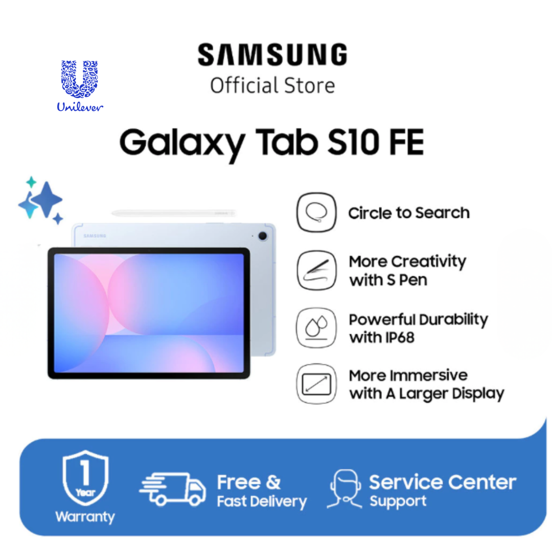 [GIFT] Samsung Galaxy Tab S10 FE 8GB/128GB - Blue | Tablet AI | Galaxy AI | Layar besar
