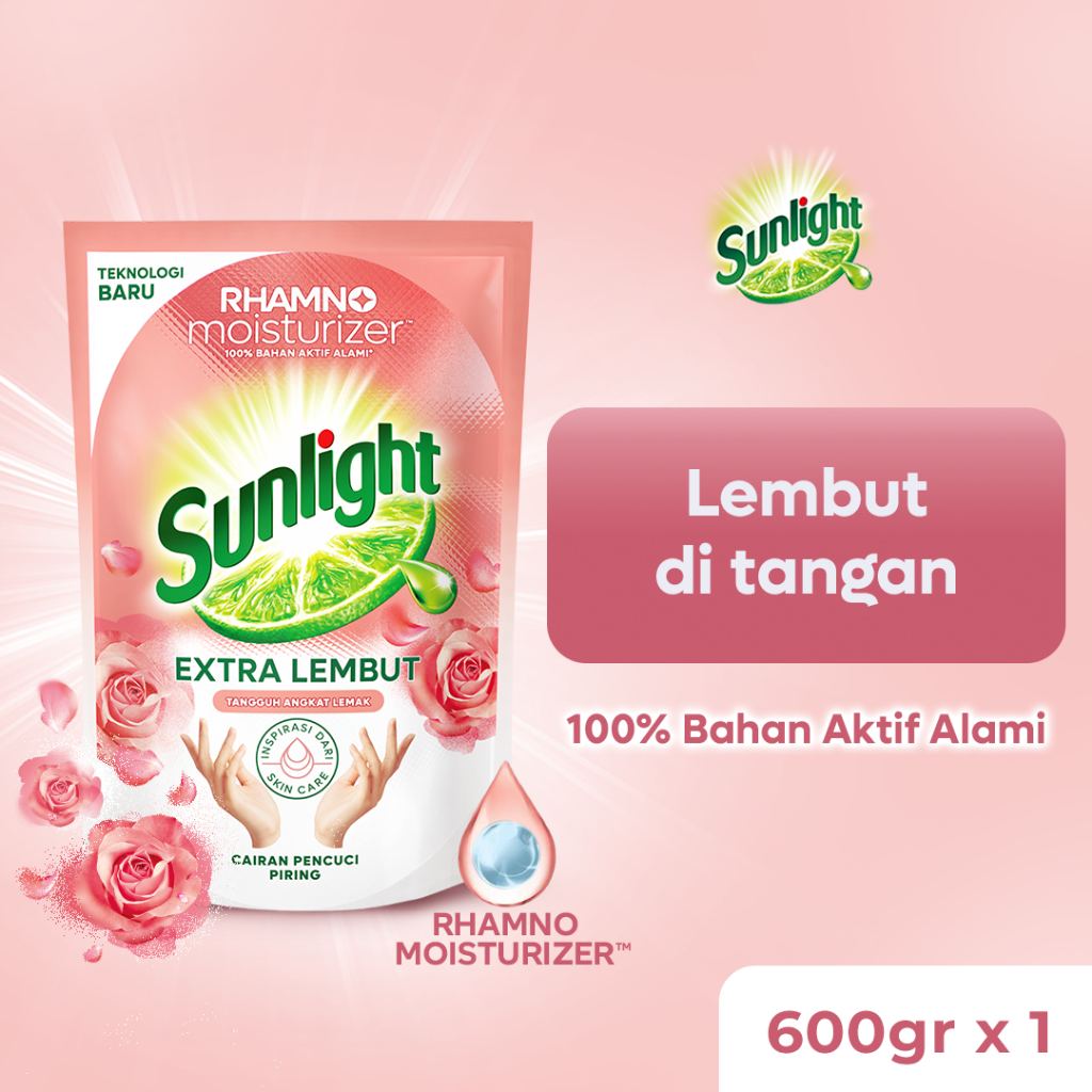 Sunlight Extra Lembut Sabun Cuci Piring 600gr