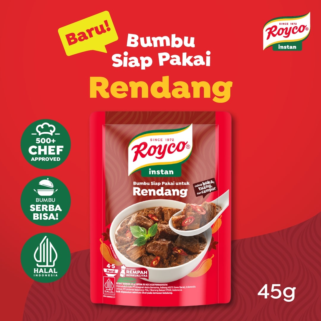 Royco Bumbu Siap Pakai Rendang - Bumbu Dasar Serba Bisa 45g