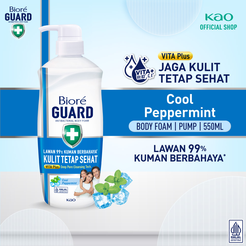 Biore Guard Cool Peppermint 550ml Pump 
