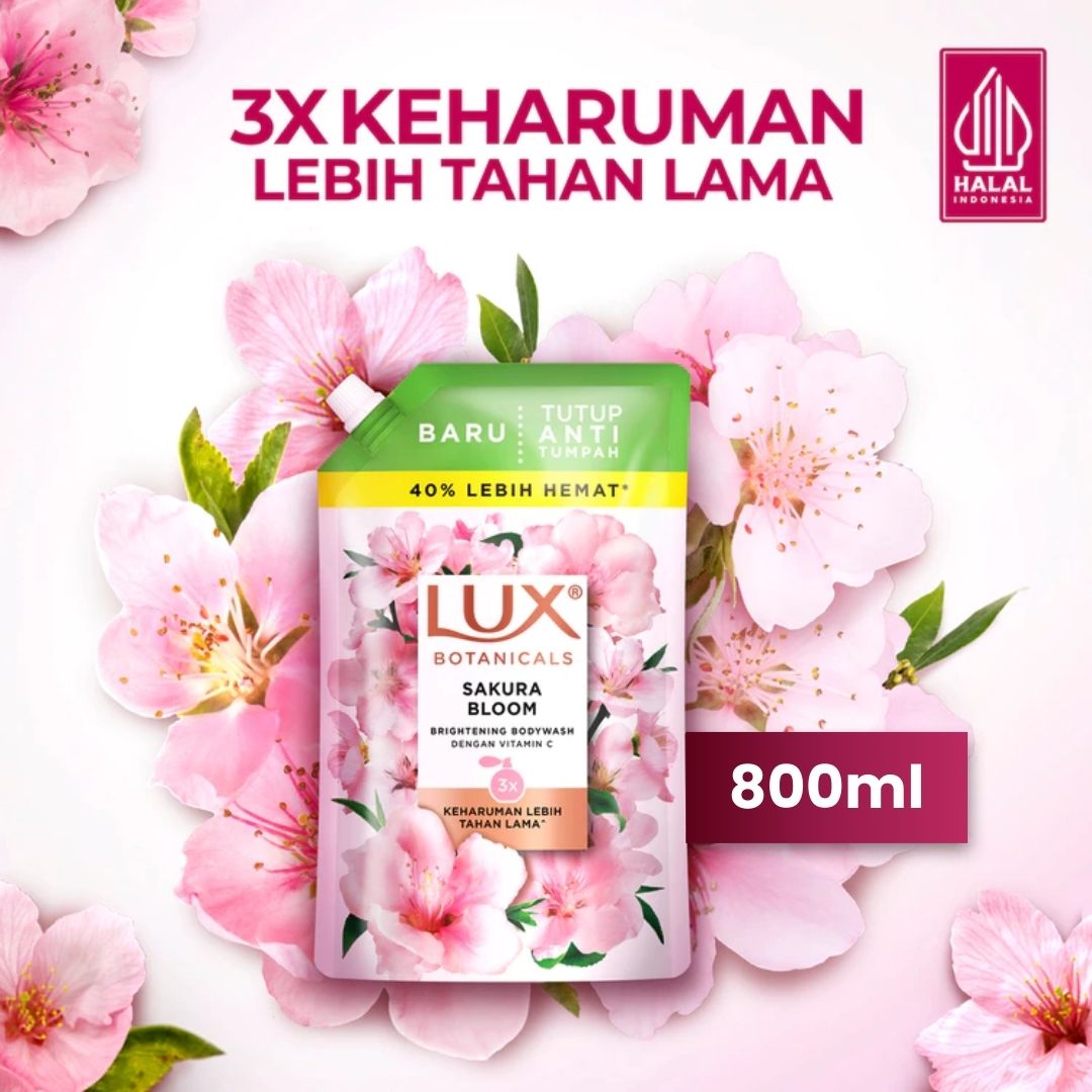 Lux Botanicals Sabun Mandi Cair Sakura Bloom 800mL