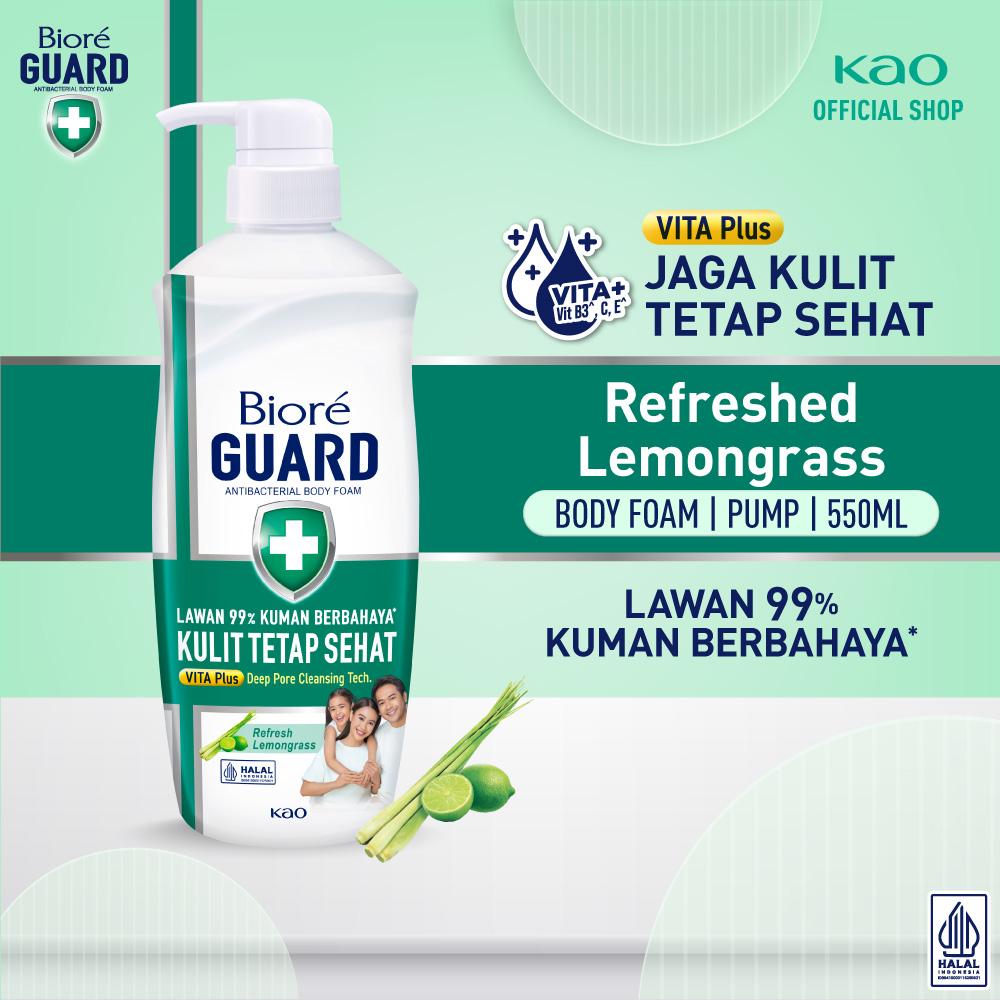 Biore Guard Refreshed Lemongrass 550ml Pump 
