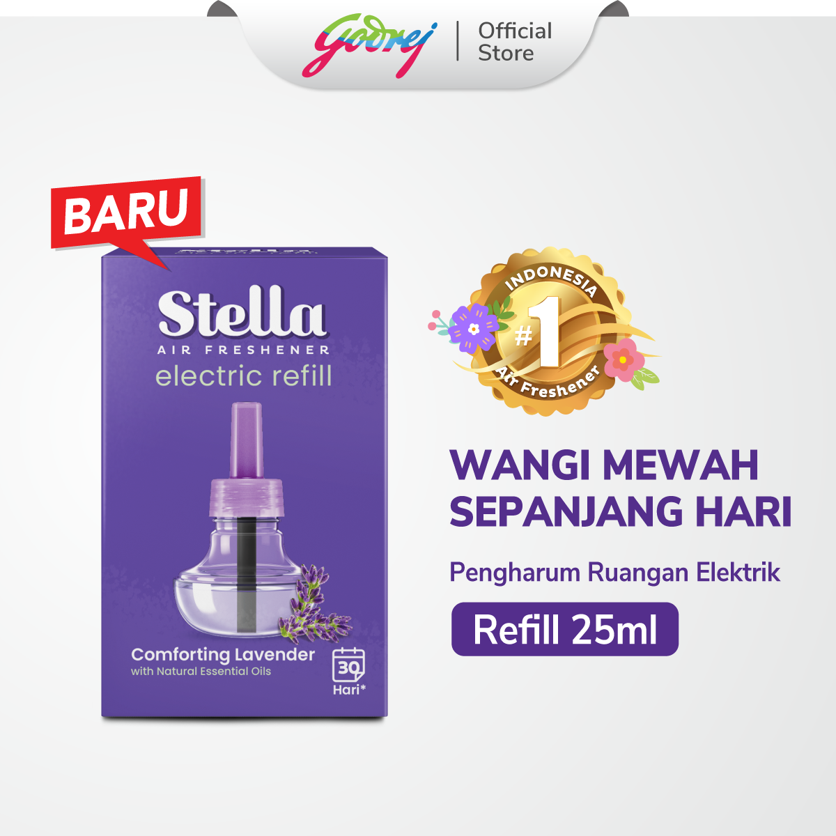 Stella Air Freshener Electric Refill Comforting Lavender - Pengharum Pewangi Ruangan Elektrik