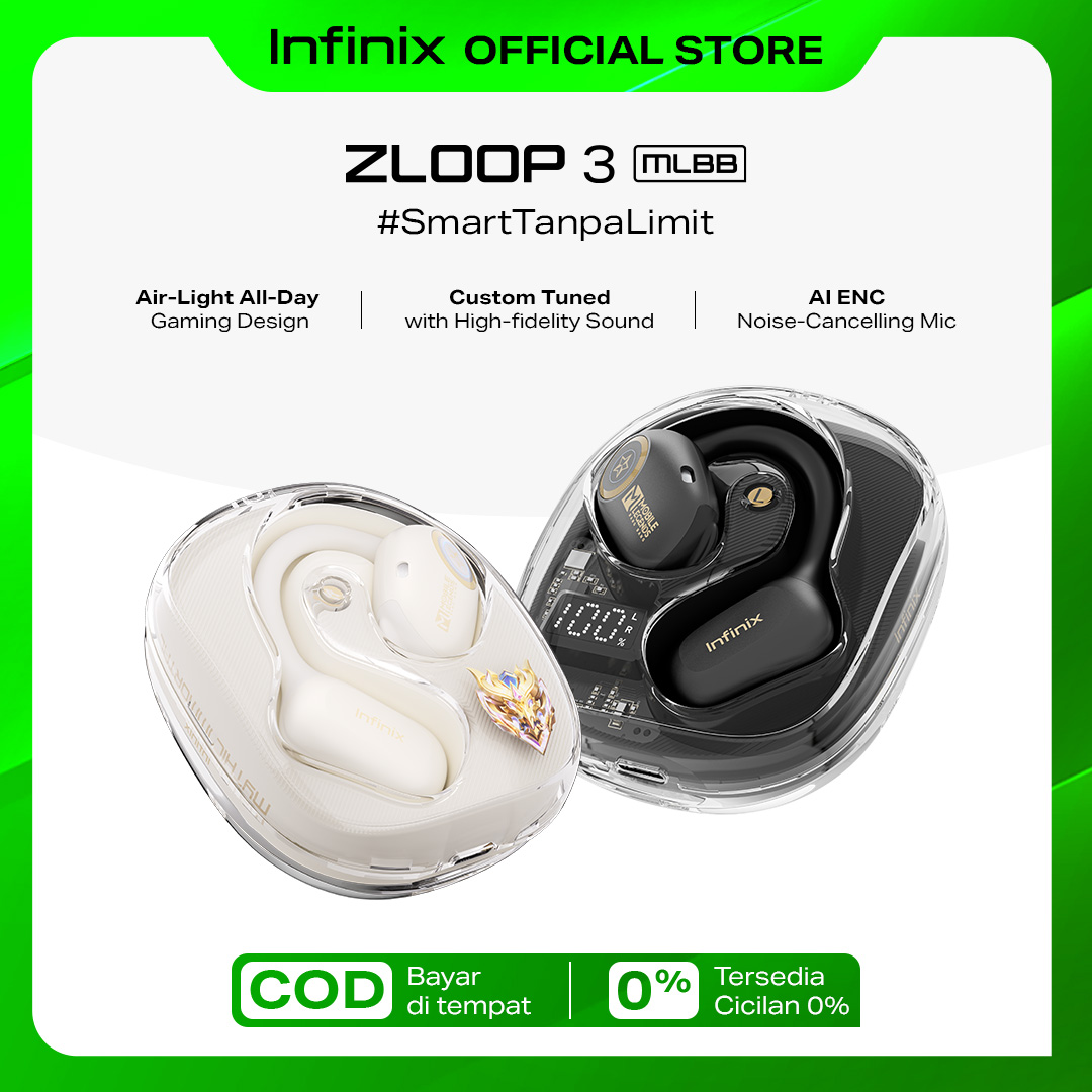 Infinix Zloop 3 - 30 Hours Playtime - Premium Sound Quality - AI Noise-Canceling Mic