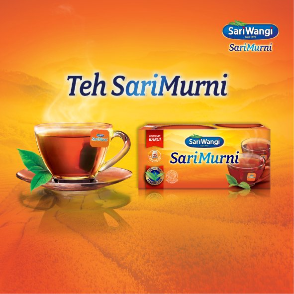 Sariwangi Sarimurni Teh Celup Aroma dan Rasa Vanila Khas 1.6G Isi 25