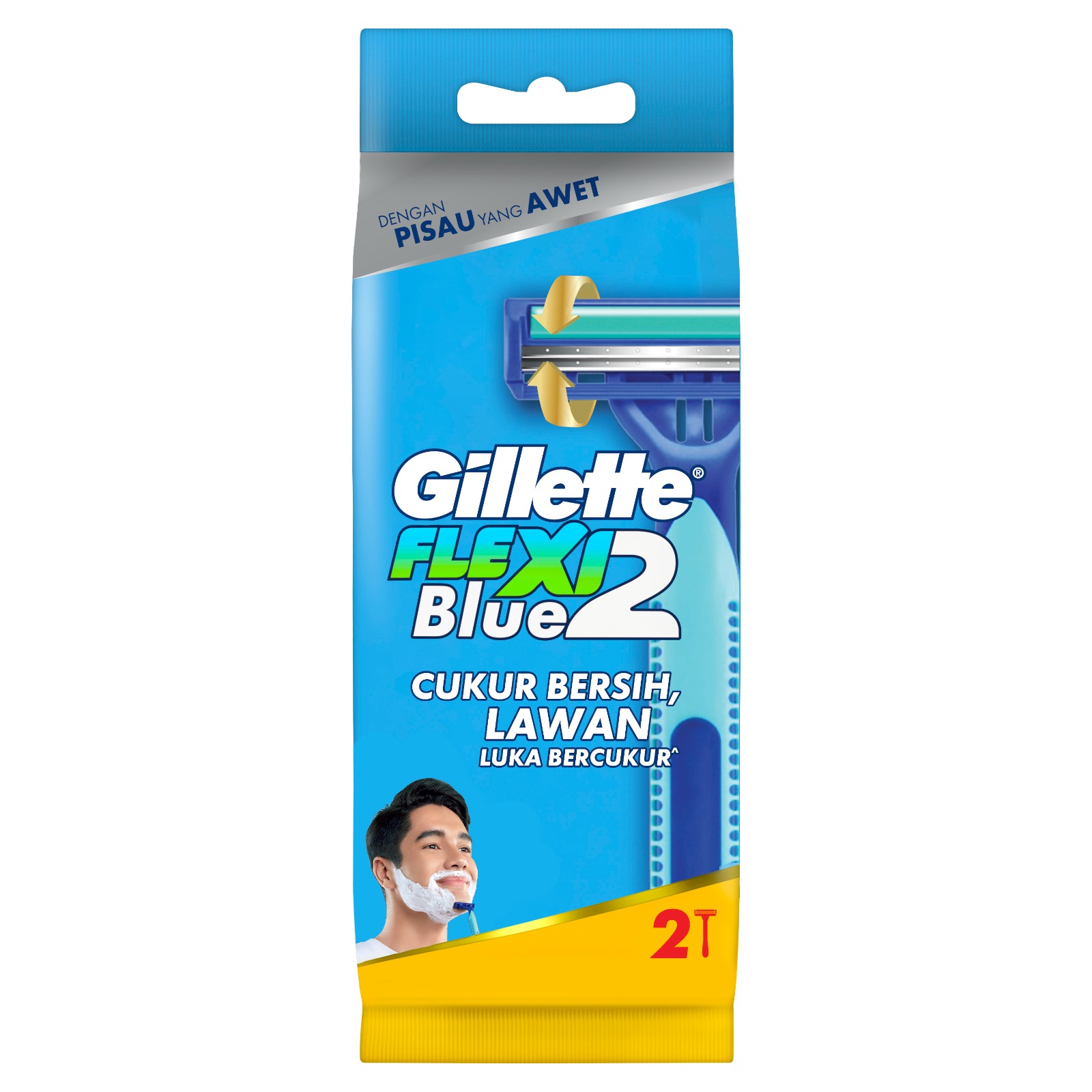 Gillette Alat Cukur Blue 2 Flexi Razor Pisau Cukur isi 2