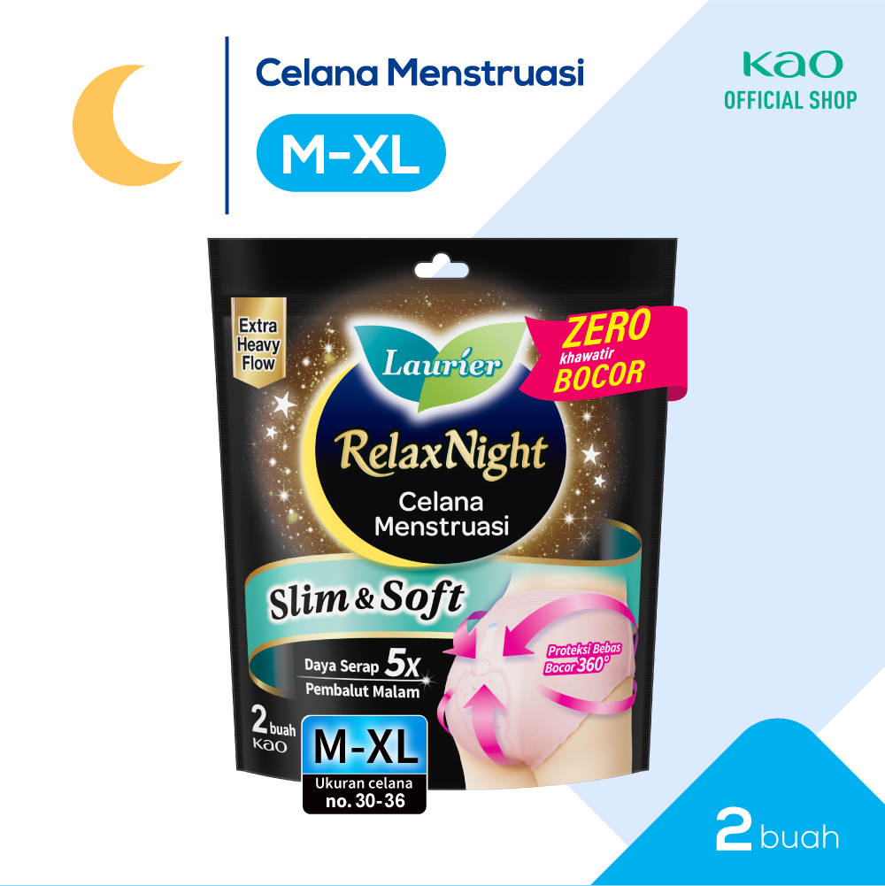 Laurier Relax Night Pants Celana Menstruasi Pembalut Wanita Bebas Khawatir di Semua Momen Ekstra Siz