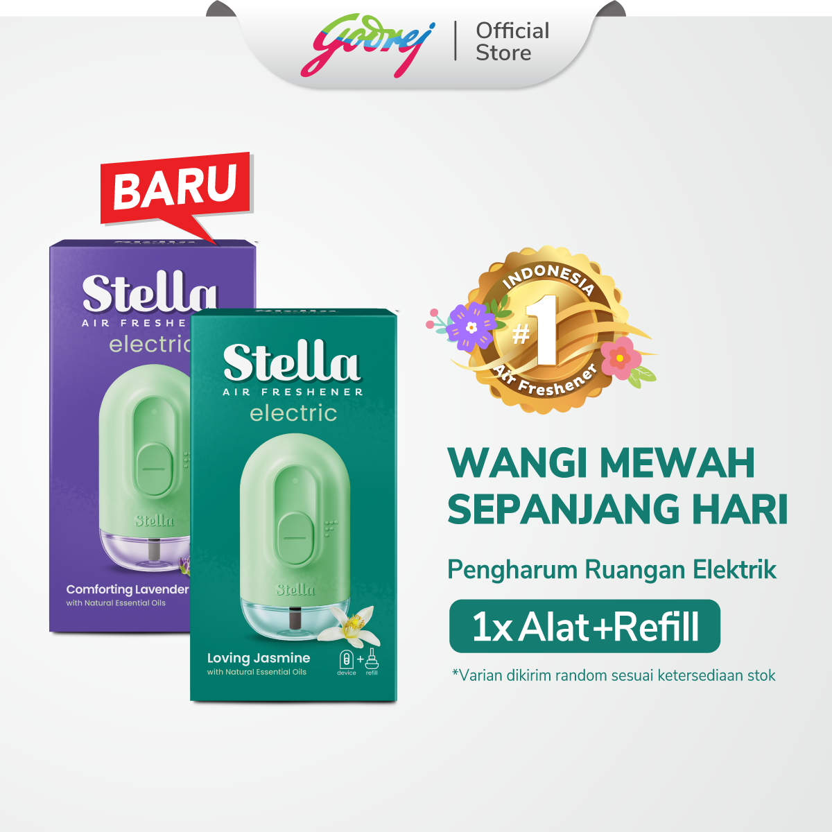 Stella Air Freshener Electric Set - Pengharum Pewangi Ruangan Elektrik (Varian Dikirim Random)