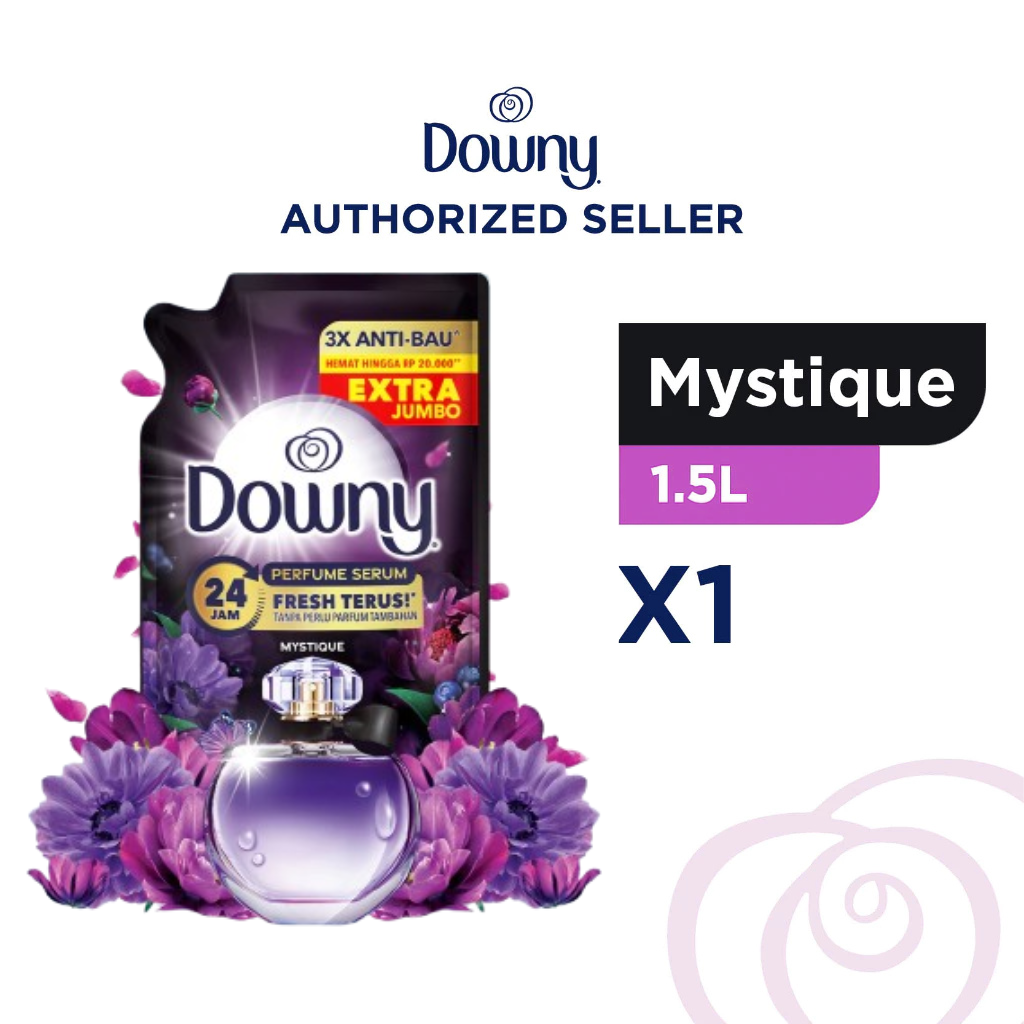Downy Pelembut Softener dan Pewangi Pakaian Konsentrat Mystique Refill 1,5 L