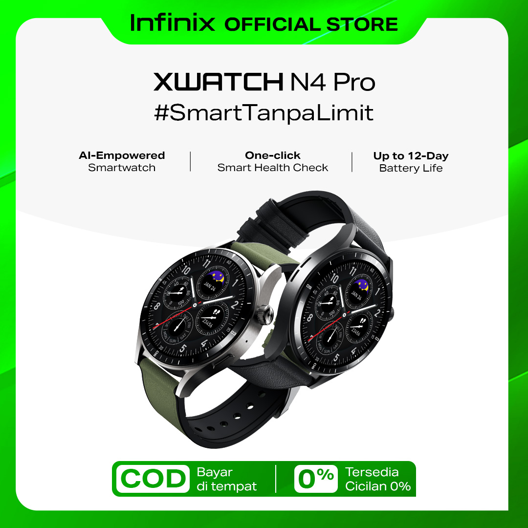 Infinix XWATCH N4 Pro - XW4E - 1.43 Inch Amoled HD Color SCreen - 300 mAh - AI Empowerd Smartwatch -
