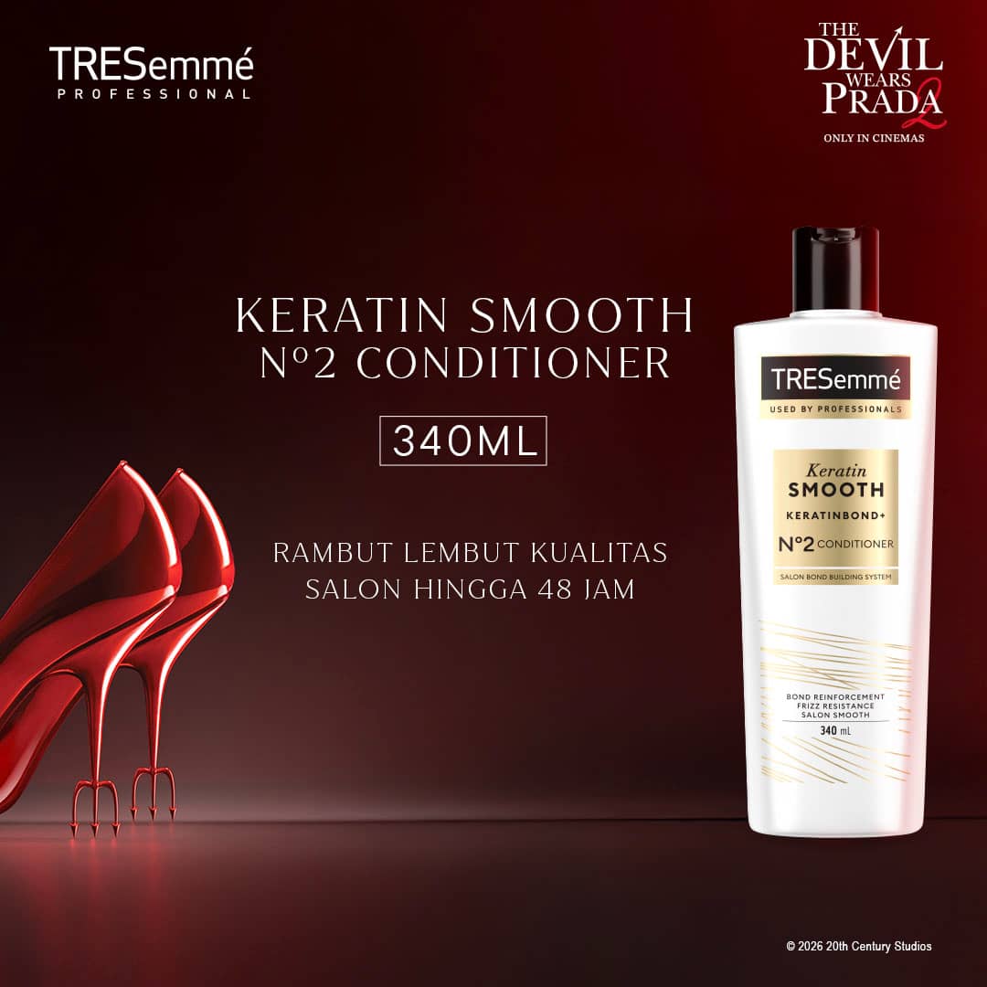 TRESEMME Hair Conditioner Keratin Smooth Rambut Lembut 48 Jam* Perawatan Rambut dengan Hydrolyzed Ke
