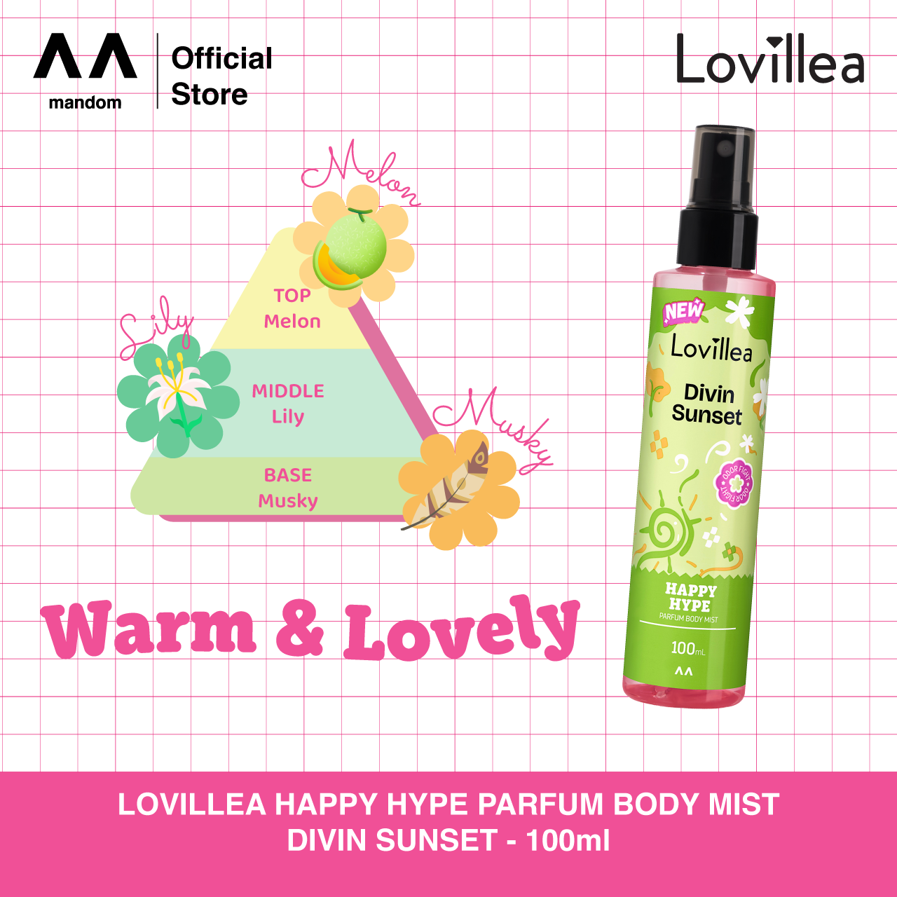 LOVILLEA Happy Hype Parfum Body Mist Divin Sunset