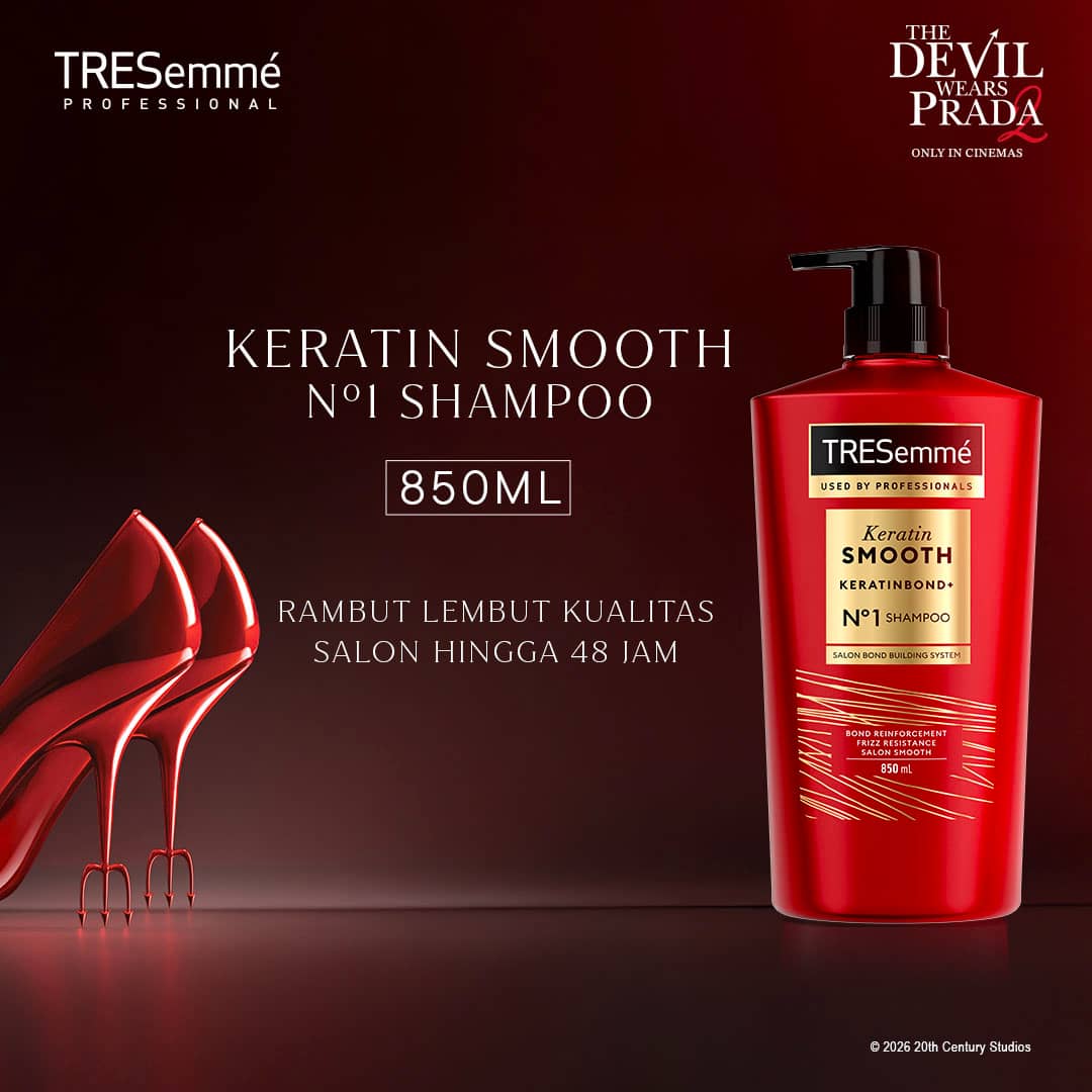 TRESEMME Shampoo Perawatan Rambut Lembut Keratin Smooth Hair Care Dengan Hydrolyzed Keratin Untuk Ra