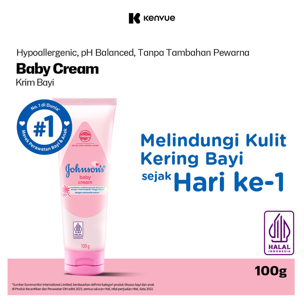 JOHNSON'S Baby Cream - Krim Bayi 100gr