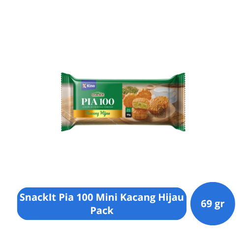 SnackIt Pia 100 Mini Kacang Hijau Pack 69gr