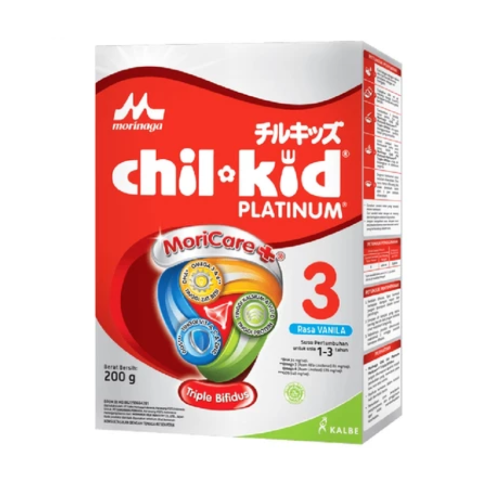 [GIFT] Morinaga Chil Kid Platinum Vanilla 200g ~ Susu Formula Pertumbuhan Anak 1-3 Tahun