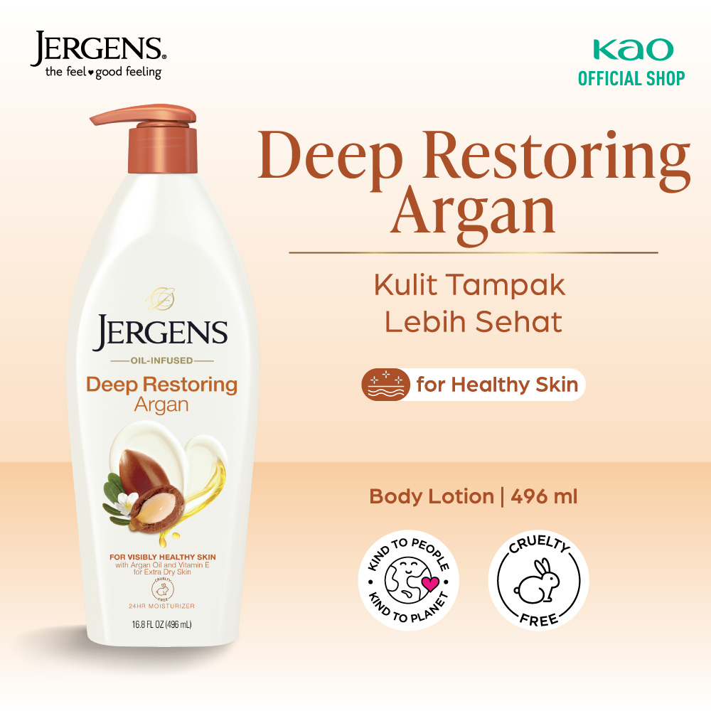 Jergens Oil Infused Restoring Argan - Extra Dry Skin Body Lotion 496ml