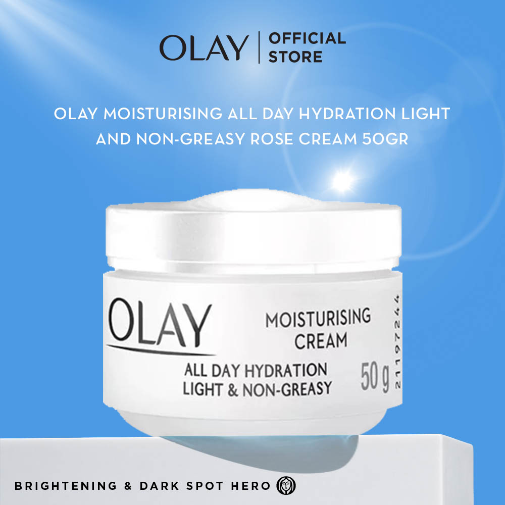 Olay Moisturising All Day Hydration Light and Non-Greasy Rose Cream Skincare Brightening 50gr