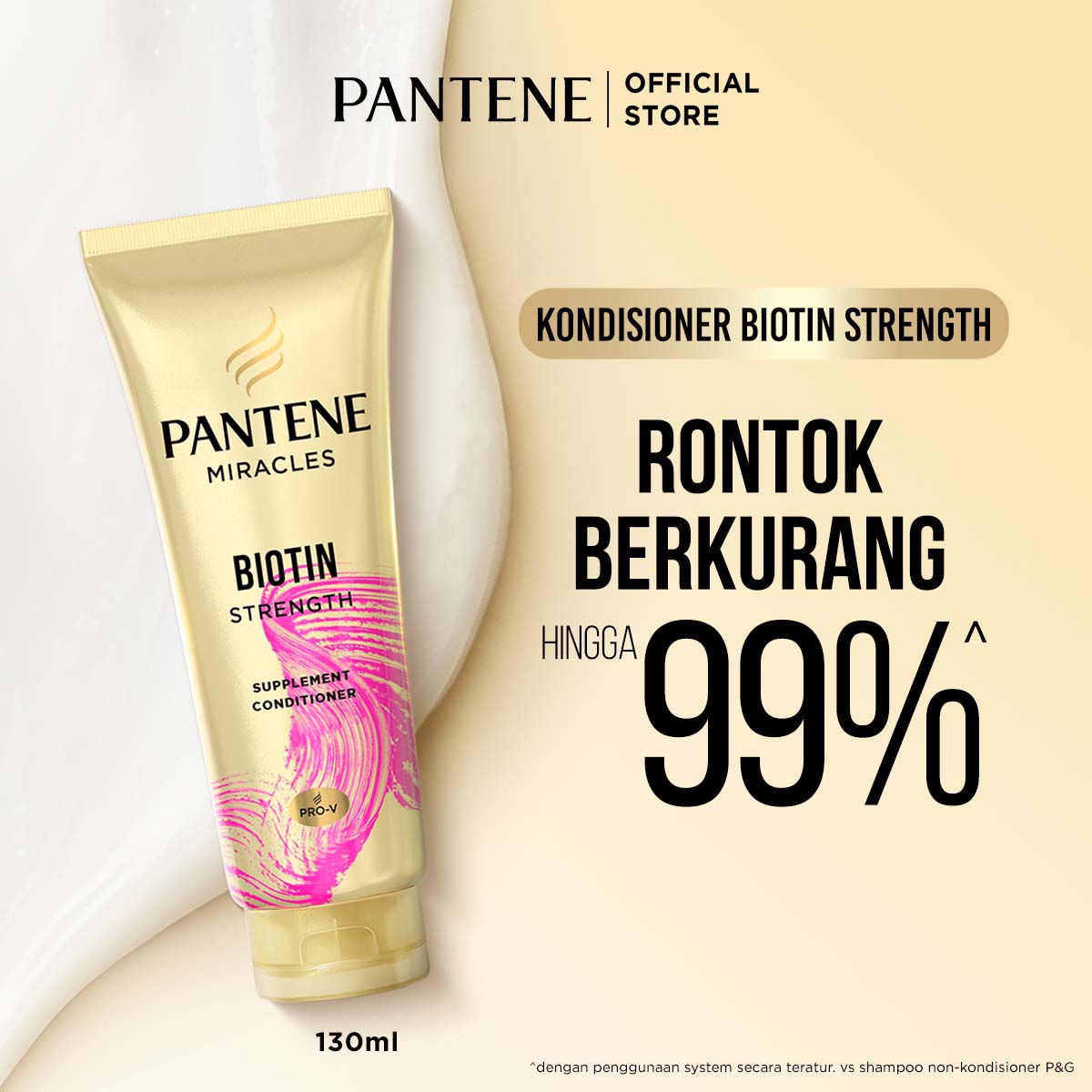 Pantene Kondisioner Anti Rontok Miracles Biotin Strength Perawatan Rambut Pro-V 130ml / Pantene Mira