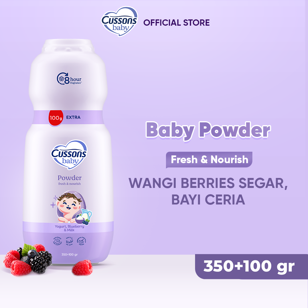 Cussons Baby Powder Fresh & Nourish Extra Fill - Bedak Bayi 350 gr + 100gr
