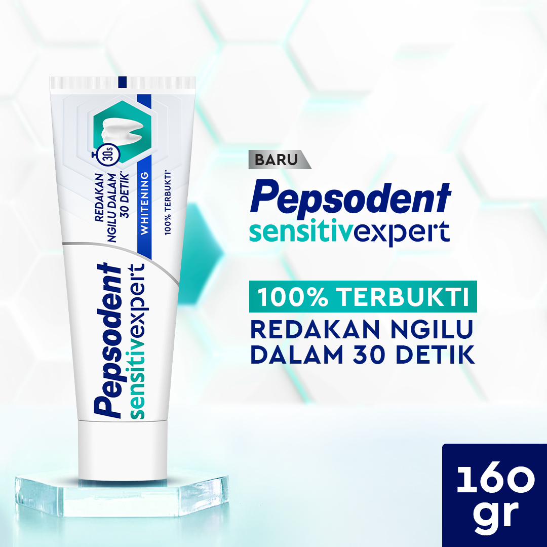 Pepsodent Pasta Gigi Sensitive Mineral Expert Whitening 160G