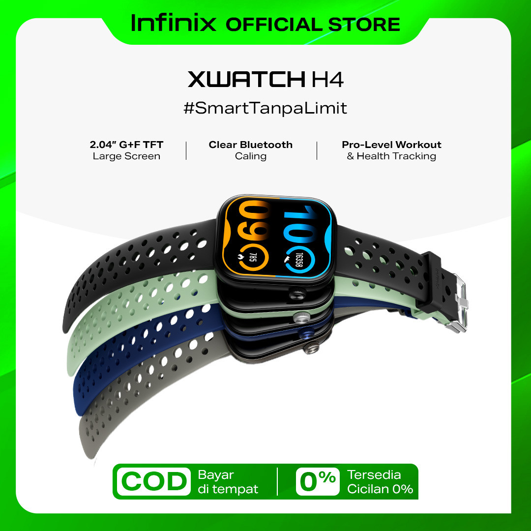 Infinix XWATCH H4 - XW4L - 2.04 Inch TFT Large Screen - Clear Bluuetooh Calling - IP68