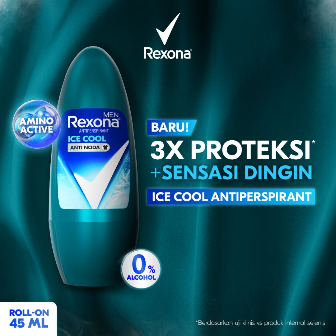 Rexona Men Ice Cool Amino Active Anti-Perspirant Deodorant Roll On 45ML