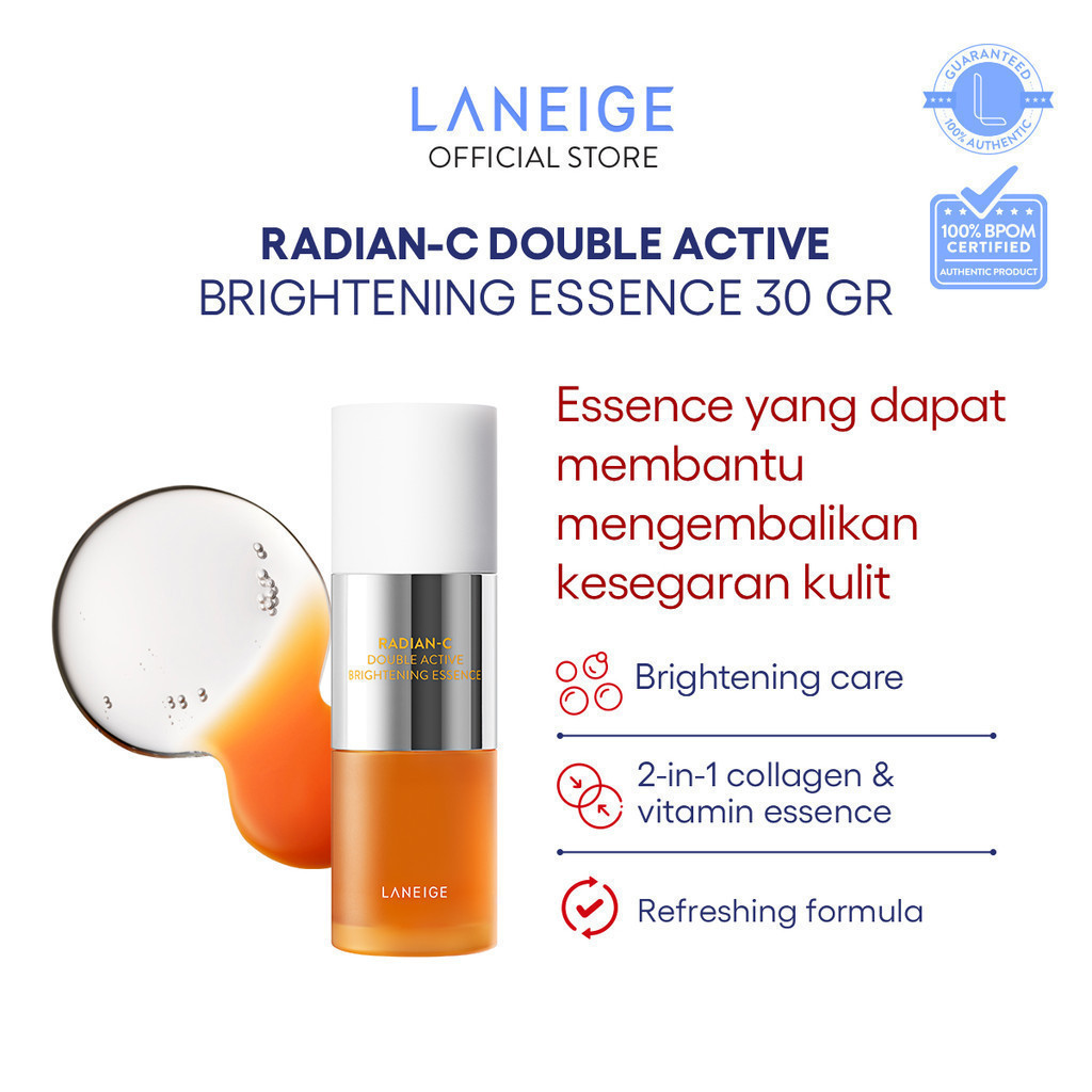 LANEIGE Radian-C Double Active Brightening Essence 30 gr - Essence Vitamin C Untuk Mencerahkan, Kuli