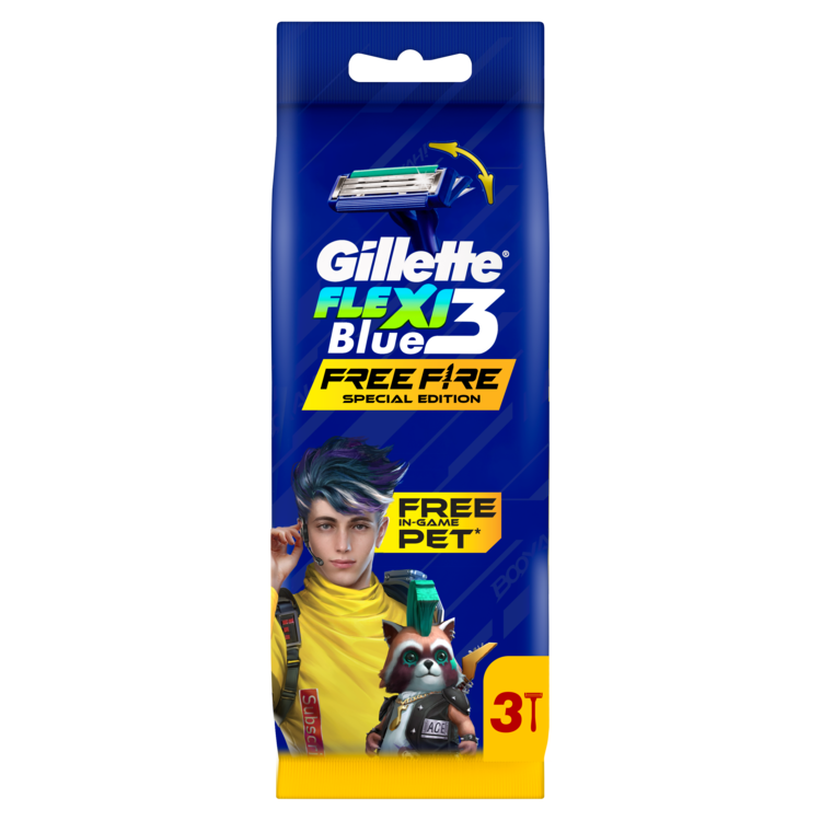 Gillette Alat Cukur Blue 3 Flexi Razor Isi 3 Pencukur 3 Mata Pisau