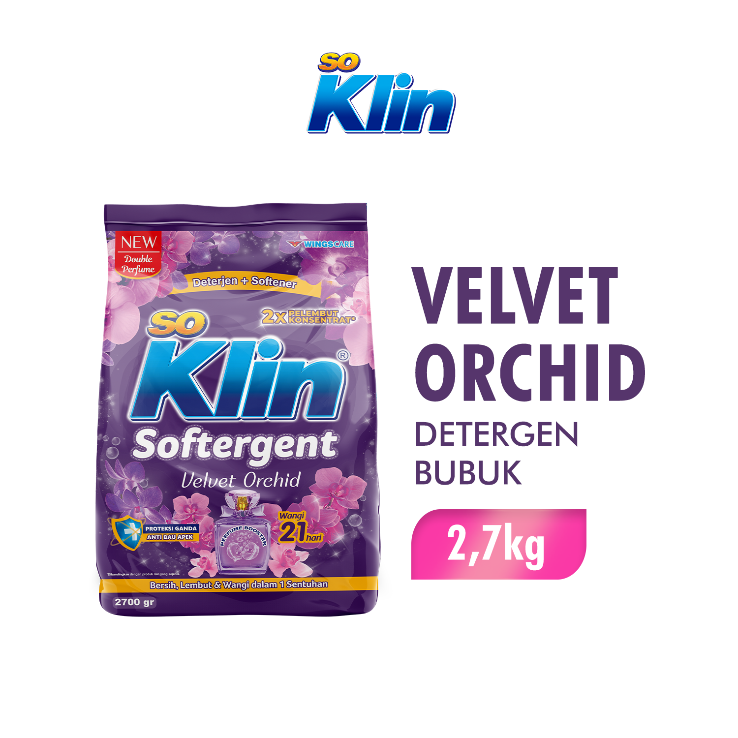 Soklin Deterjen Bubuk Softergent Velvet Orchid 2,7 kg